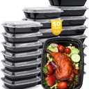 Glotoch Meal Prep Containers Reusable, 50Pack 32oz Plastic Food Prep Storage Containers with Lids,BPA Free,Microwave, Dishwasher Safe Disposable To Go Containers for Meal Plan,Single Compartment