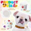 Yungyan 100 Pcs 3 oz Tiny Pup Cups for Dogs Mini Whip Cream Disposable Paper Cups Mini Puppy Dog Paw Pattern Snack Container for Puppy Food Treat Feeding Pet Theme Party Supplies (Colorful)