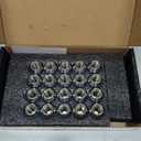 12x1.5 Wheel Lug Nuts, 20PCS Chrome 12mmx1.5 Closed End Bulge Acorn Lug Nut, Cone Seat, 19mm Hex Aftermarket Wheels