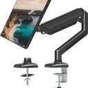 Single Monitor Mount Arm Fits up to 32 Inch, Desk Mount Holds 4.4-19.8lbs Computer Screen, Full Motion Gas Spring Monitor Desk Mount, VESA Mount 75x75, 100x100 (Black)