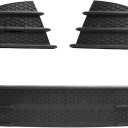 BXZ Front Bumper Insert Lower Grille Outer Grill 3pcs for 2013 2014 2015 2016 Ford Escape SE|S|S Puls