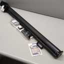 50 inch Retractable Baby Gates 34 inch Tall, Retractable Gate with Reinforced Strip Design to Prevent Crawling Through, Retractable Dog Gate for Stairs, Doorways, Hallways (Black)