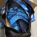 Outdoor Volleyball Badminton Combo Set with Net, Anti-Sagging Design, 4 Badminton Rackets, 3 Birdies and PU Volleyball for Backyard Lawn Beach (Deep & Light Blue Colorblock)