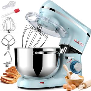 Stand Mixer, 6.5 Qt 660W, 6-Speed Tilt-Head Food Dough Mixer, Kitchen Electric Mixer with Stainless Steel Bowl, Dough Hook, Whisk, Beater, Egg white separator (Blue)
