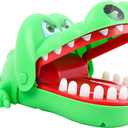 Latest Crocodile Classic Mouth Dentist Finger Biting Family Game for Kids and Adults Fun Toy (Green)