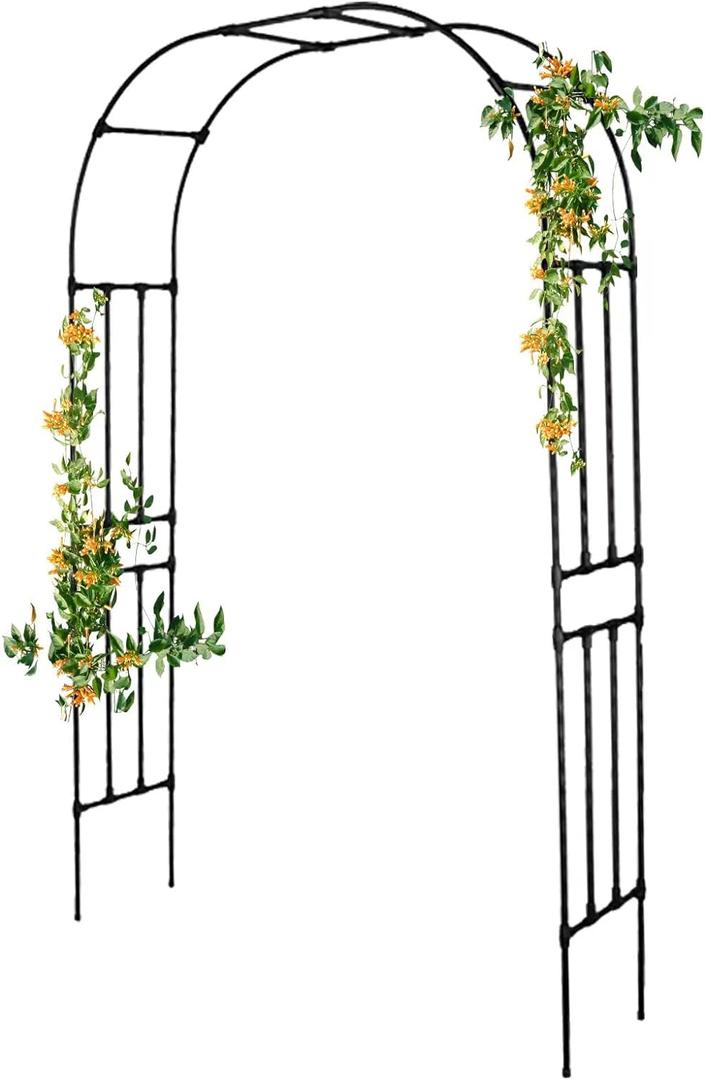 Garden Arch Trellis - Length: 59in, Height: 94.5in Garden Trellis for Climbing Plants Outdoor - Garden Arch for Lawn, Party, Ceremony Wedding Decoration