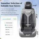 Coverado Car Seat Covers Full Set, Automotive Seat Covers Car Seat Protector Car Seat Cushion, Waterproof Leather Seat Covers for Cars, Universal Fit for Most Sedans SUV Pick-up Truck(Gray&Black)