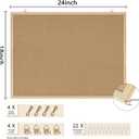 DAHAPYBOO Cork Board 2Pack, 24x18 Bulletin Board for Office with Pin Oak Wood Boards, Message Board or Vision Board.
