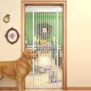 KAGNJIC74.8 Extra Tall Pet Gate,29.5"-35.25" Cat Gate for Doorway,White