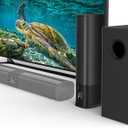 Saiyin Sound Bars for Smart TV with Subwoofer, Soundbar with Optical/ARC/AUX and Bluetooth 5.3 Inputs, Surround Sound System with 5.25 Inches Woofer,Treble and Bass Adjustable
