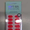 BTArtbox Press On Nails Short - Salmon Pink Press on Nails, Oval Fake Nails with Nail Glue, Reusable Glue On Nails in 16 Sizes Nail Kit, Tomato Tango