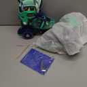 Kids Roller Skates for Beginners - ZOOBLISS Toddler Roller Skates for Boys and Girls Ages 3-7 with Light-Up Wheels & 4 Adjustable Sizes, Tri-Wheel Training Skates for Kids (XS-Small(8C-10.5C US), Dinosaur Blue)