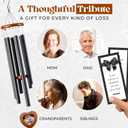 Memorial Wind Chimes for Outside, Personalized Sympathy Gift for Loss of Loved One, 32 Inch Memorial Wind Chimes for Mother Father Brother Sister (Cardinal)