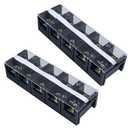 Terminal Block 2pcs 660V 100A 5 Positions Double Row Screw Terminal Strip with CoverTC1005 2Pcs