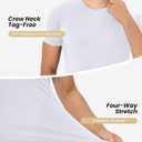 Men's Compression Shirt Short Sleeve Athletic Football Undershirts Quick Dry Base Layer T-Shirt Workout Gym Running, White, Medium