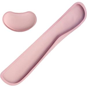 Keyboard Wrist Rest Mouse Wrist Support Set, Memory Foam Wrist Rest Pad for Computer Laptop Keyboard Mouse, Ergonomic Wrist Cushion Support for Typing Pain Relief, Gaming Home Office, Pink
