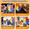 16-inch Prize Wheel Spinner with Stable Tripod Stand, Adjustable Height 36"-64" Spinning Wheel of Fortune, Dry Erase 12 Slots for Trade Shows, Parties & Events