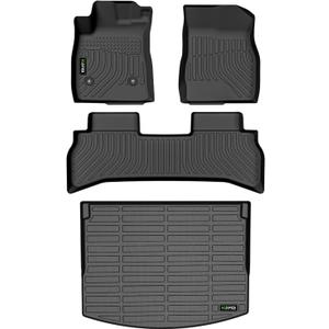 All Weather Floor Mats for Chevy Trailblazer FWD 2021-2024 2025 2026 & Cargo Liner for Trailblazer FWD (Only Fit Cargo in Upper Deck Position) 2021-2026 Set - Black