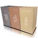 NYIKA - Recycling Organizer - Reusable Recycling Bags - Recycling Sorter - Trash Sorting Bins - 3 Compartment Recycle - Pack of 3 Bags Without Lid