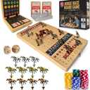 Horse Racing Board Game - Large 22 Inches Folding Horse Race Game Board Adult - Exciting Family Racing Set with Built-in Storage for Premium Chips, 2 Sets of Cards, 2 Dice, and 11 Metal Derby Tokens