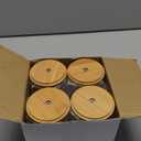 4 Pack Qtip Holder Dispenser with Bamboo Lids - 10 oz Clear Plastic Apothecary Jar Containers for Vanity Makeup Organizer Storage - Bathroom Accessories Set for Cotton Swab, Ball, Pads, Floss