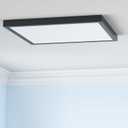 2x2 FT LED Flush Mount Panel Light 5000K 4000K 3000K Selectable & Dimmable, Black Square Surface Mount led Ceiling Light, 40W, 4400LM, 100-277V, ETL Listed, 2 Pack