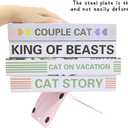Fashion Star Bookend Non-Skid Metal Book Ends Book Stands for Home Shelves School Office Decoration Kids Study Gift (Pink)