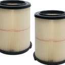 Replacement Cartridge Filter for Craftsman 9-38754 Red Stripe General Purpose for 5 to 20 Gallon Shop Vacuums CMXZVBE38754 (9-38754) (2 Pack)