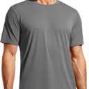 Haimont Men's Athletic Running Shirts Quick Dry Short Sleeve UPF 50+ Sun Protection UV Fishing Hiking Workout T-Shirts (Dark Grey)