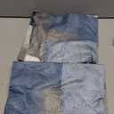 Emvency Set of 2 Throw Pillow Covers Modern Abstract Painting Blue White and Gray Decorative Sofa Pillow Cases Home Decor Standard Square 24x24 Inches Pillowcases