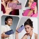 TOCOL for Samsung Galaxy S26 Case, Compatible with Magsafe, Full Camera Protection, Built-in Magnetic Ring, Drop Protection, Translucent Matte Phone Case for S26 6.3 inch (Hot Pink)