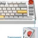 Geekria 75% 84-Key Knob Keyboard Dust Cover, Clear Acrylic Keypads Cover, Compatible with Keychron Q1 HE/Max/Pro, EPOMAKER TH80 75%, Glorious Gaming - GMMK PRO 75%