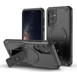 Vatkyc Magnetic Case for Samsung Galaxy A55 - MagSafe Compatible, Built-in Kickstand, Military-Grade Protection, Black