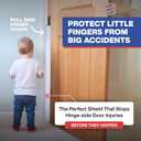 Fingersafe uPVC Door Hinge Finger Guard for Kids Pinch Safety, White, 43" | Pull side cover with easy 3M stick-on backing | Flexible shield for babies and toddlers | No tools needed | Made in USA