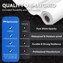 White Crawl Space Vapor Barrier, 10 Mil Vapor Barrier, 10' x 100', Heavy Duty Polyethylene Film, Thick Plastic Sheeting, Plastic Drop Cloth Covering for Crawlspace, Basement