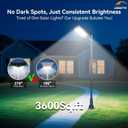 Deepn Ultra Bright Solar Lights Outdoor 8000W with Motion Sensor, TW003 | Commercial Solar Street Lights Outdoor IP67 Waterproof, Parking Lot Lights with Remote Control for Pole & Wall Mount,1 Pack, 8000W*2PACK
