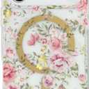 SCORPIFY for iPhone 17 Pro Max Case [Compatible with MagSafe] with Country Rose Floral Design, Cute Clear Flower Magnetic Phone Cover for Women Girls, [Non Yellowing] Slim Bumper with Gold Accents