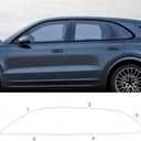Stainless Steel Window Trim Chrome Delete for Porsche Cayenne SUV 2019-2024 Black Window Trim Blackout Kit