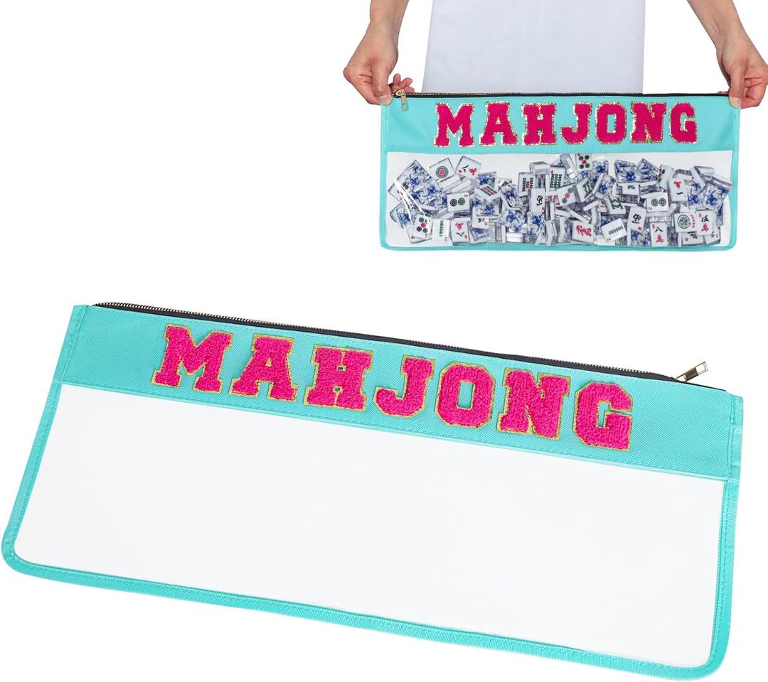 Empty Mahjong Bag, Mahjong Case for American Mahjong Set (Case Only, Green)