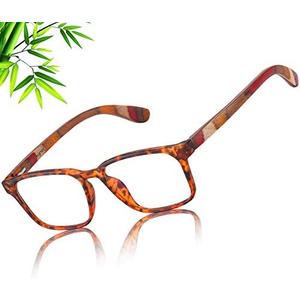 DUCO Wooden Computer Blue Light Blocking Glasses for Men Women Reading Gaming TV Phones U400 LensDC5212