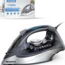 1700W Steam Iron for Clothes, Burst of Steam, Auto shutoff, Self-Cleaning, Ceramic Soleplate, 10.14oz Water Tank Ironing Clothes for All Home, Grey