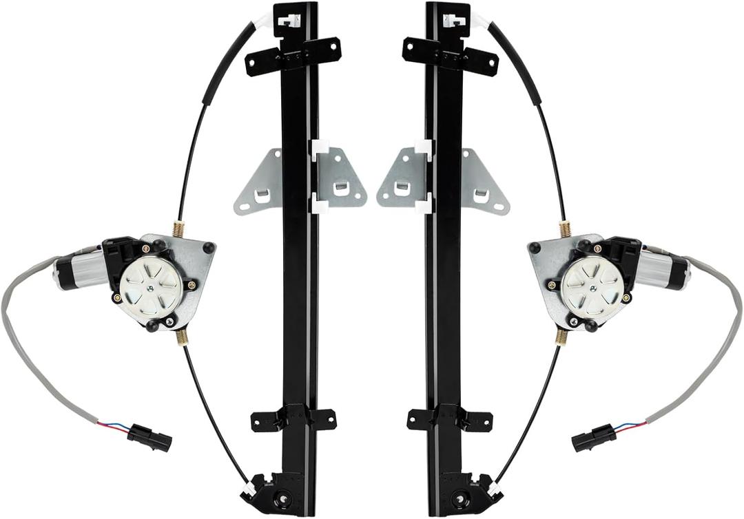 Rear Set Power Window Regulator with Motor Assembly Compatible For Dodge Durango 1998-2003 Dakota 2000-2004 Left and Right Side Replace 55256495AC 55256494AB(Driver and Passenger)