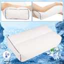 MINUPWELL 6.5" Knee Pillow for Side Sleepers - 100% Shredded Memory Foam Leg Pillow for Side Sleeping - Between Leg & Under Hip Pillow - Relieving Leg, Back, and Knee Pain - High Supportive