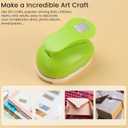 HAUSTGO File Tab Punch, File Tab Puncher for Paper Crafts, File Tab Craft Punch for Scrapbooking, Bullet Journals, Bible Tabs, Making Cards, Planners, Billing Hanging Files