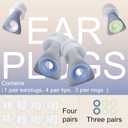 Elate Fashionable Customizable Silicone Ear Plugs with 3 Interchangeable Color Rings - Stylish Hearing Protection for Sleep, Study, Travel, Autism, ADHD, Concerts & Swimming - Grey (1 pair (Pack of 1))