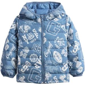 GAP Baby Boy Classic Logo Puffer Jacket (18-24 Months, Cornflower829)