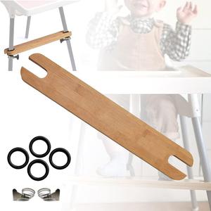 High Chair Footrest, Adjustable Height Natural Bamboo Baby Highchairs Pedal, Suitable for IKEA Antilop High Chair Footstool