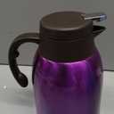 54oz Stainless Steel Thermal Coffee Carafe Dispenser, Unbreakable Double Wall Vacuum Flask 1.6L Water Tea Pot Beverage Pitcher for Hot Coffee for Christmas Carafe (Purple)