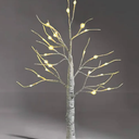 2ft Pre-lit White Twig Birch Tree Battery Powered for Christmas Holiday