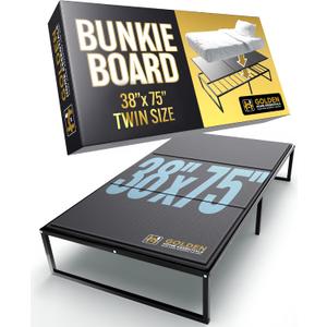 10mm Twin Size Bunkie Board (38" x 75")  Slim Low-Profile Mattress Support  Quiet, Moisture-Resistant, Lightweight Bed Board for Platform & Slatted Frames